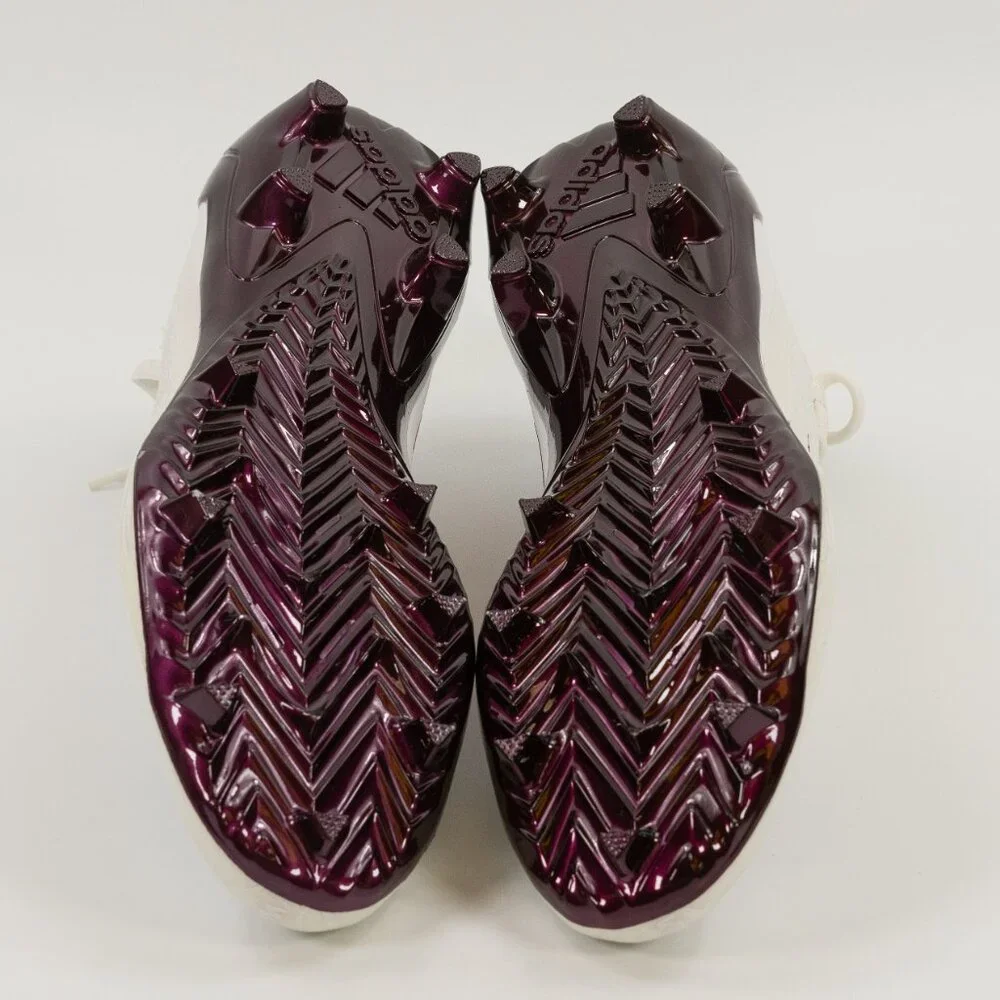 Adidas Adizero Primeknit 'White Maroon' HP8741 Football Cleats size 15